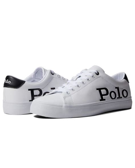 POLO RALPH LAUREN mens Longwood Logo Leather Sneaker.